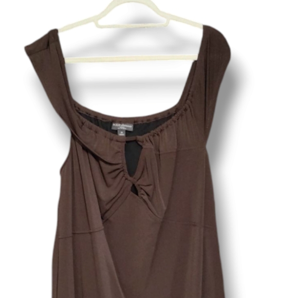 NWR Bold Elements Sleeveless Midi A-Line Dress In Durango Brown Size 2X $78 - Picture 4 of 10